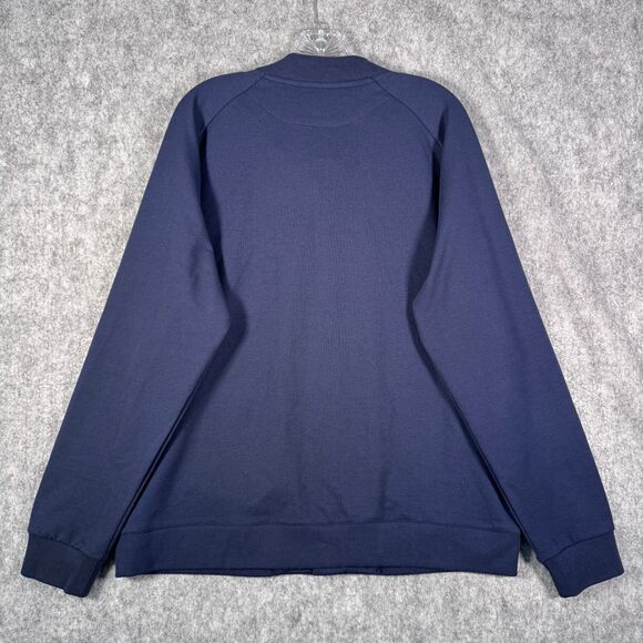 Cuts Bomber Jacket Mens Size XL Blue The Friday Projects Midweight Office Casual - Picture 12 of 12